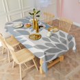 thumbnail image 6 of Blue and Gray Floral Pattern Rectangle Tablecloth 60"x120",Waterproof Polyester Rectangle Table Cloth, Wipeable Spillproof Polyester Tablecloth for Dining, Camping, Indoor and Outdoor, 6 of 6