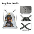 thumbnail image 4 of Daiia Puppy Sits In Bathtub Pattern Drawstring Backpack, Gym Bag, Lightweight Backpack, Water-Resistant Bag Travel Sports Backpack, Fitness Bag, Yoga Bag-Medium, 4 of 6