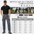 thumbnail image 3 of FEN AI Cotton Cargo Pants Men Stretch Pants Workwear Trousers Construction Pant w/10 Pockets, 3 of 10