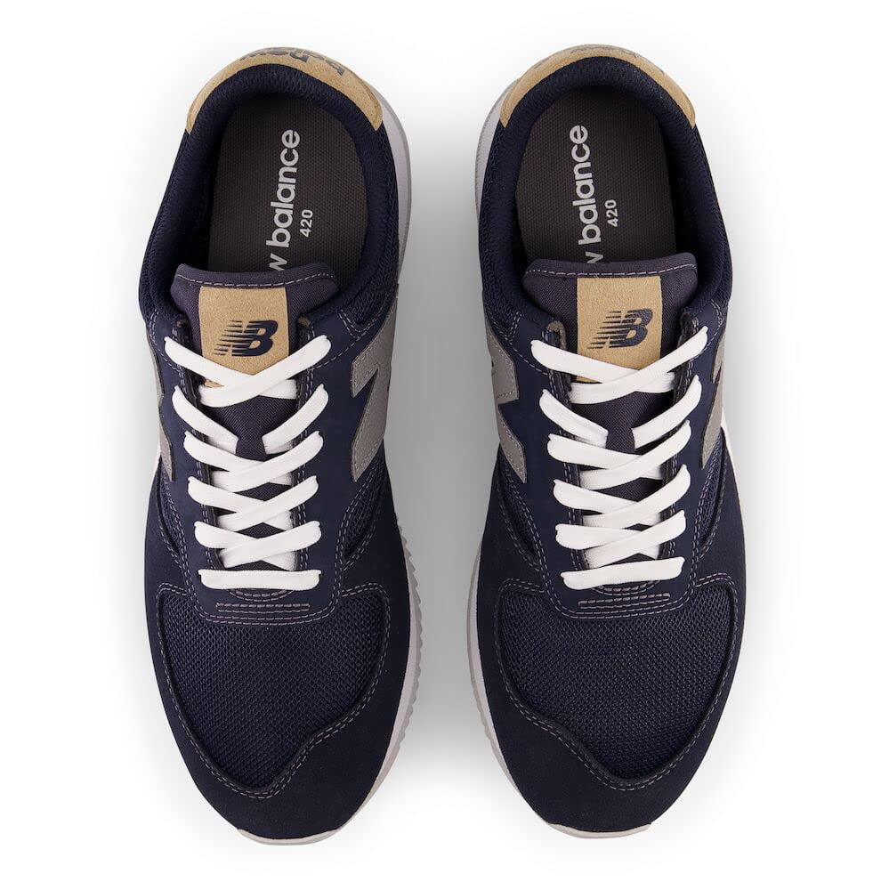 New Balance Unisex 420 V2 Sneaker, Black/Tan, 11.5 US -