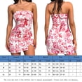 thumbnail image 2 of Vestido Tubo Superior Vestido bandeau con estampado floral para mujer, ajustado, sin espalda, estilo vintage, para fiesta Cgtredaw Rosa S para Mujer, 2 of 6