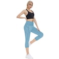 thumbnail image 5 of JUSLIO Capris for Women Butt Lifting Solid with Pockets Workout Yoga Capris Leggings, 5 of 9