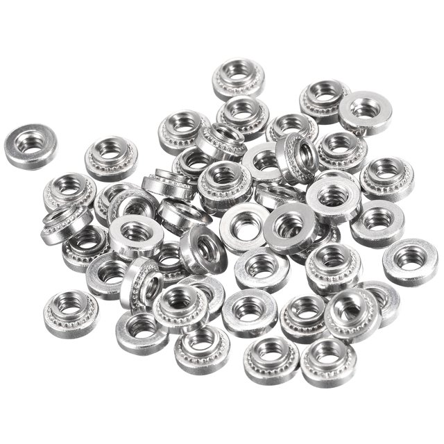 Unique Bargains Écrous Auto-Fermants, Écrou Rivet en Acier Inoxydable 6-32x0.11 Pouces Tête Ronde Attache de Montage en Métal 50 Pcs