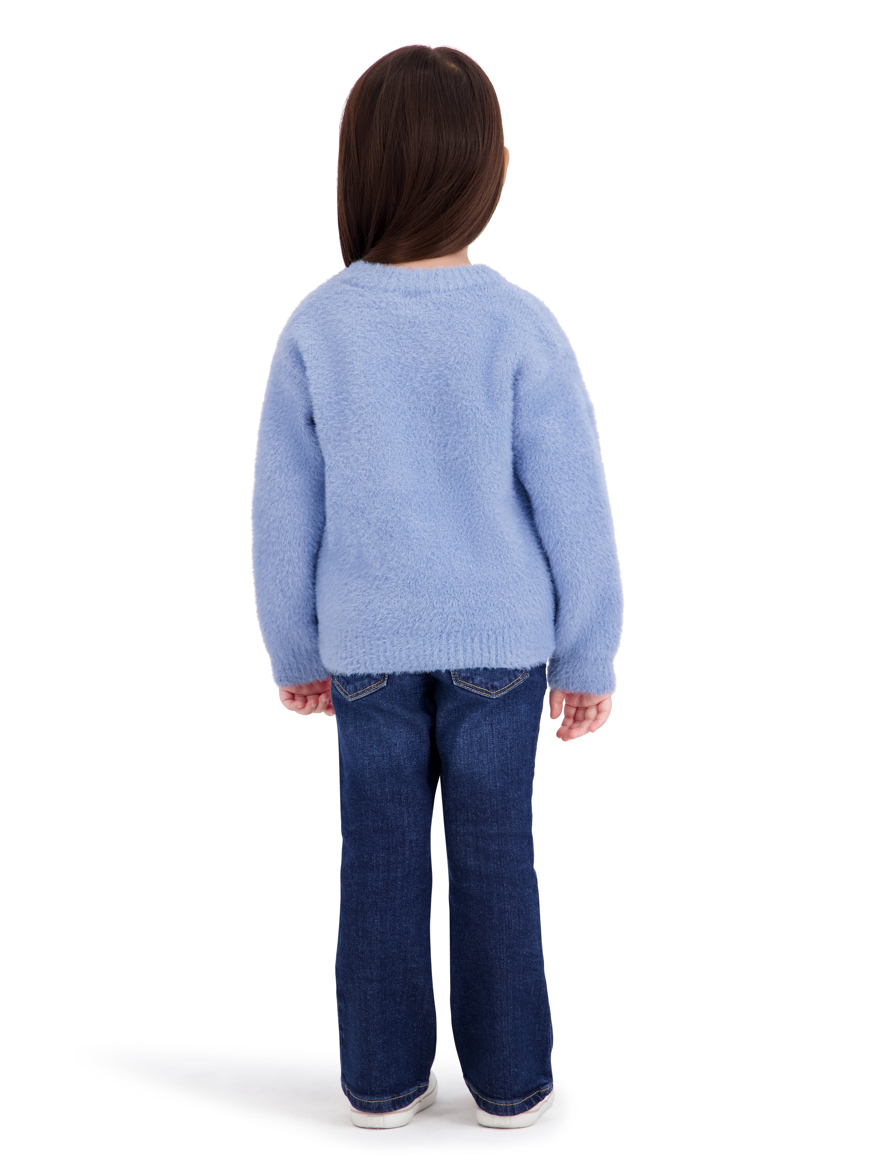 Stitch Toddler Girls Lurex Mohair Sweater, Sizes 12 Months - 5T