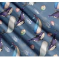 thumbnail image 3 of Soimoi Blue Cotton Voile Fabric Shell & Whale Fish Ocean Print Sewing Fabric BTY 58 Inch Wide, 3 of 7