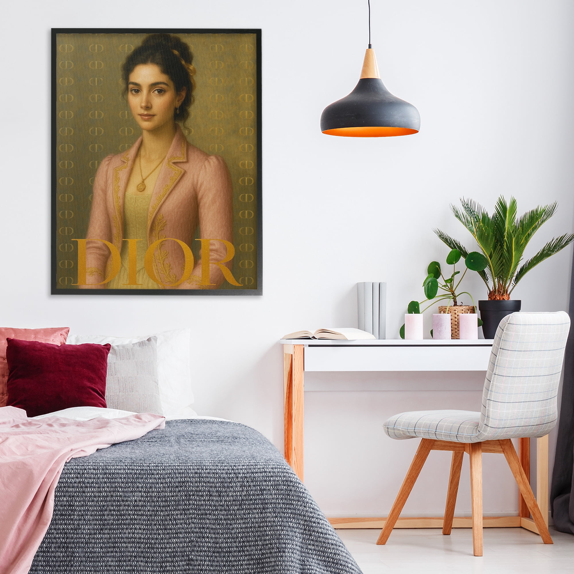 Stupell Industries Iconic Gentlewoman Fashion Black Framed Giclee Art, design by Grotto Studios
