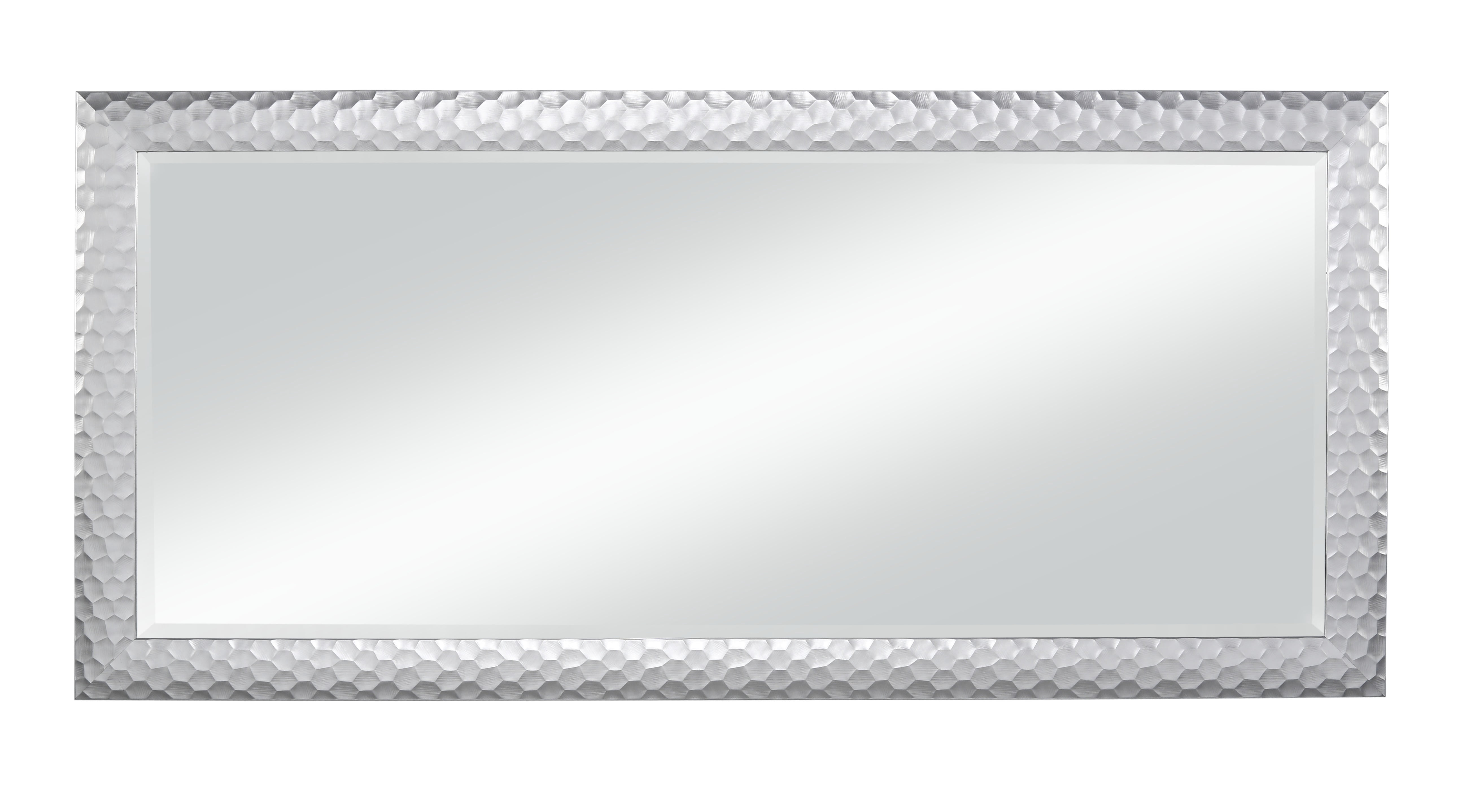 Full Length Leaner Mirror Glam Metallic Silver 64" x 30" by Martin Svensson Home