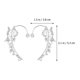 thumbnail image 2 of 1 par de rehinestones Clip de gancho para orejas Joyas de orejas Métas de mariposas en los aretes Regalo para mujeres, 2 of 7