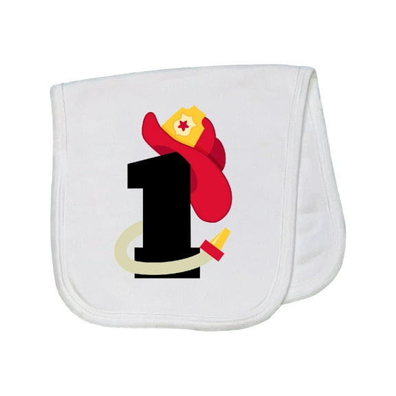 Inktastic Fireman 1st Birthday Baby Burp Cloth