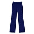 thumbnail image 6 of Womens Travel Pants Casual Straight Leg Loose Pocket Solid Color Yoga Daily Pants High Waist Tummy Control Polyester Spandex Material Comfortable For Year-Round Wear S Pants For Women, 6 of 6