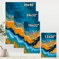 thumbnail image 4 of Designart ' Abstract Marble Composition In Orange and Blue IV ' Modern Canvas Wall Art Print, 4 of 4