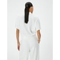 thumbnail image 4 of Regular Fit Short Sleeve Buttoned Tie Front Crop Shirt, 4 of 6