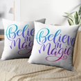 thumbnail image 3 of LALILO Throw Pillow Covers Magic Quote Greeting Card Invitation Cushion Cover 18" x 18", 2 Pack, 3 of 6