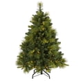 thumbnail image 1 of Nearly Natural 4ft. North Carolina Mixed Pine Artificial Christmas Tree with 130 Warm White LED Lights, 1 of 5