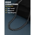 thumbnail image 6 of PROSTEEL Chain Necklace for Men 6mm Stainless Steel Black Cuban 24 Inch Birthday Father Day Jewelry Gifts for Husband Dad Adults, 6 of 8