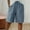 Blue, variant on Bermuda Shorts for Women 2025 Summer Cotton Linen Gauze Wide Leg Drawstring Casual Knee Length Bermuda Shorts