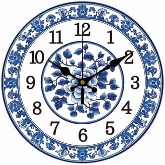 Bluey 896143 16 in. Bingo Large Wooden Blue Frame Analog Wall