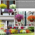thumbnail image 6 of GRNSHTS 20 Bundles Artificial Flowers for Outdoor Decoration, Spring Decoration UV Resistant Faux Outdoor Plastic Greenery Shrubs Plants Artificial Fake Flowers Hanging Planter Home Garden Decor, 6 of 11