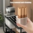 thumbnail image 4 of Vacemry Under $5 Kitchen Knife Storage Rack, Countertop Cutting Board Holder, Multi Functional Utensil Organizer, Wall Mount Kitchen Tool Rack, Chopsticks Spoon Storage, 4 of 6