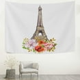 thumbnail image 3 of FREEAMG Tapestry Wall Hanging Flowers Paris Eiffel Tower Tapestry Decorative Wall TapestriesWall Blanket Bedding Tapestry for Bedroom Living Room Dorm Home Decor 80x60 inch, 3 of 7