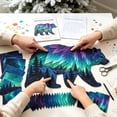 thumbnail image 2 of Northern Lights Wildlife DIY Patchwork Kit, Creative Fabric Craft, Handmade Home Decor Project, Unique Gift for Craft Lovers (Polar Bear), 2 of 7