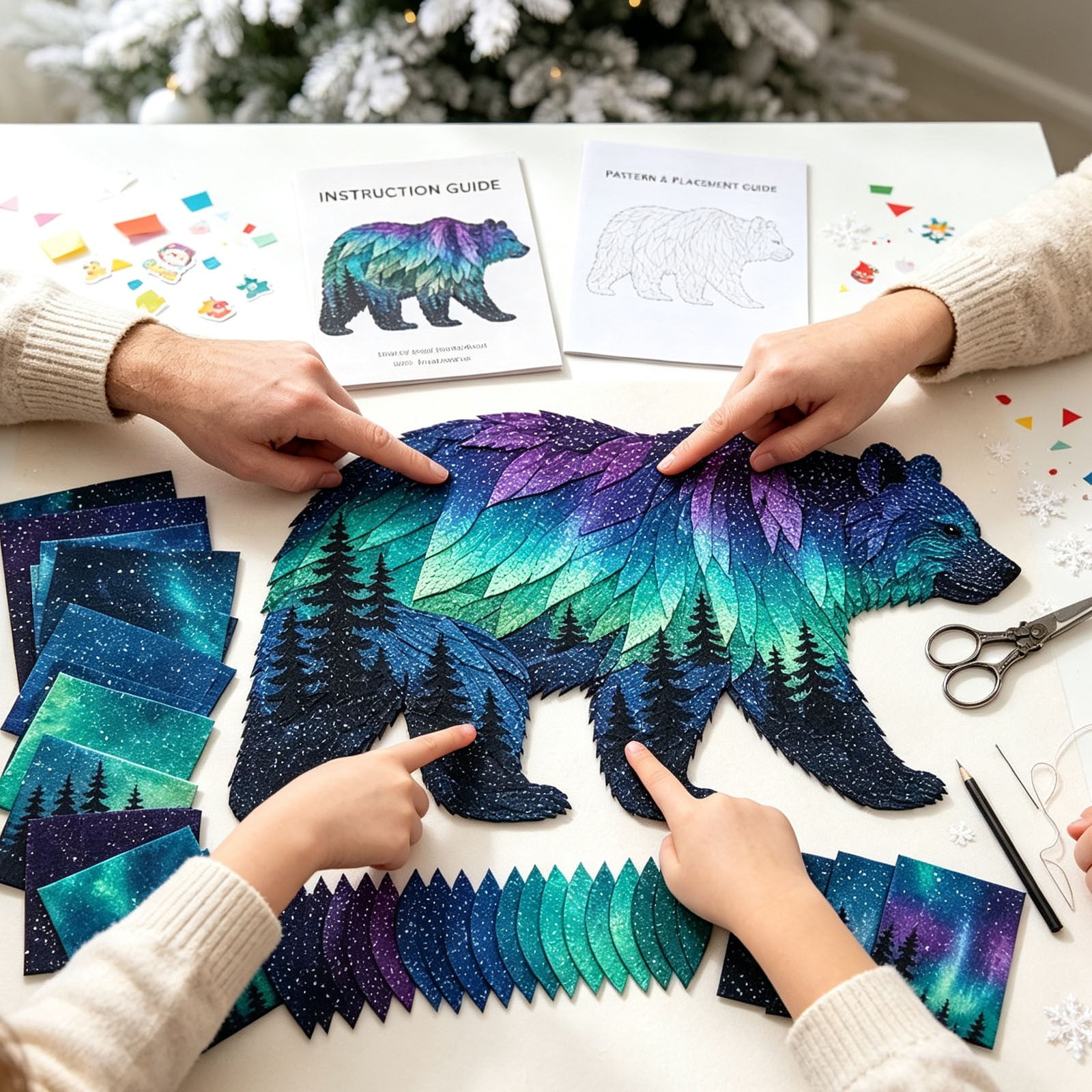 DIY Embroidery Kit for Beginners Forest Wildlife Hand Stitching Kit Complete Supplies Embroidery Kit for Adults Kids Handmade Gift Forest Embroidery Kit for Wall Decor Craft Gift