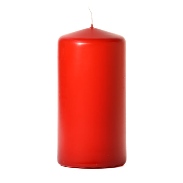 6 Pcs, 3x6 Red Pillar Candles Unscented 3 in. diameterx6 in. tall