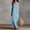 Light Blue, variant on QUNYINEY A Line Women's Plus Size Summer Dresses Sleeveless Long Cotton Linen Sundress Loose Fit V Neck Solid with Slit Dresses