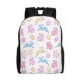 thumbnail image 1 of Disketp Easter Colorful Rabbit Mochila Unisex de Apertura Lateral Completa, Mochila para Laptop para Escuela, Trabajo y Viajes, 1 of 8
