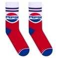 thumbnail image 2 of Cool Socks Pepsi Throwback Novelty Crew Socks Large Size Licensed Soda Graphic Comfy Cotton Blend, 2 of 6