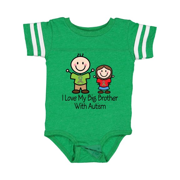 Inktastic I Love My Brother with Autism Girls Baby Bodysuit