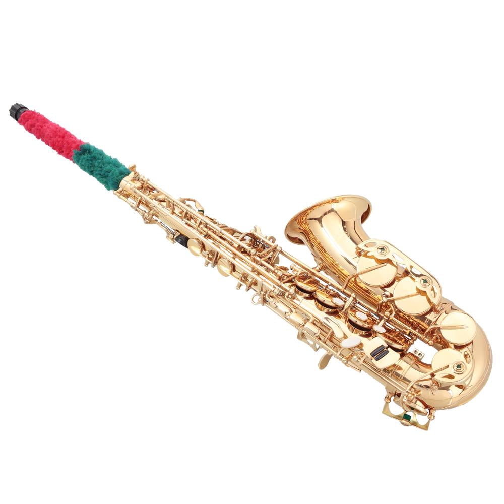 Glarry Professional Eb Alto Saxophone Kit with 11 Reeds/Case/Carekit, Gold