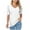 White, variant on Qiaocaity Women's Casual T Shirts Basic Fashion Short Sleeve Comfortable Breathable V Neck Blouses Shirt Tops Black L