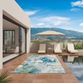 thumbnail image 3 of Teal Crabs Coastal Outdoor Rug for Patio/Deck/Porch, Non-Slip Large Area Rug 5 x 8 Ft, Summer Beach Coral Nautical Ocean Indoor Outdoor Rugs Washable Area Rugs, Reversible Camping Rug Carpet Runner, 3 of 8
