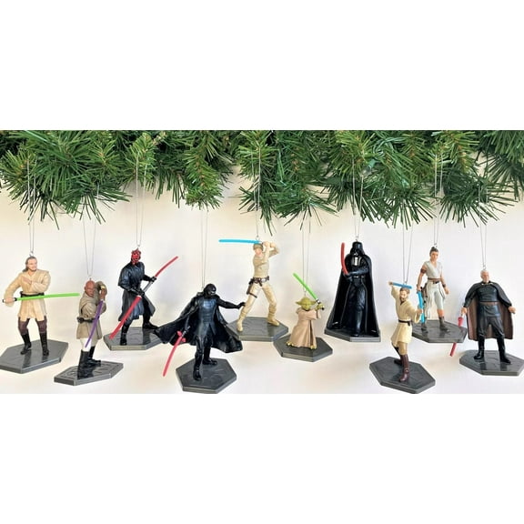 Star Wars Jedi Vs Sith Christmas Ornament set of 10 New