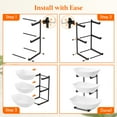 thumbnail image 5 of Lifewit Plastic Fruit Bowl Basket for Kitchen Countertop, 3 Tier Fruit Holder with Black Metal Stand, Serving Tray for Food, Vegetable, Cake, Dessert in Party, 5 of 9