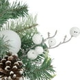 thumbnail image 6 of Northlight Green Pine Artificial Christmas Wreath with Berries and Iridescent Ornaments, 24-Inch, 6 of 7