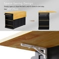thumbnail image 6 of 53" Island Table for Kitchen with Drop Leaf with 2 Bar Stools, Power Outlet, Kitchen Island With Seating, Rolling Kitchen Cart on 5 Wheels with 5 Open Side Racks, 6 of 10