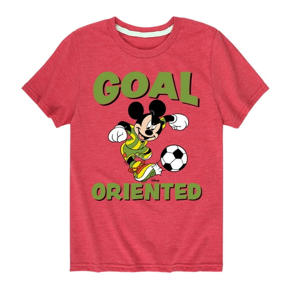 Disney - Mickey Soccer Goal - Sporty Athletic - Toddler & Youth Short Sleeve Graphic T-Shirt