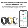 thumbnail image 3 of OSAWALLA Health & Fitness Tracking Ring, 7-Day Battery, Activity & Sleep Monitor, No Subscription, IP68 Waterproof, Stainless Steel - Size 8, Black, 3 of 10