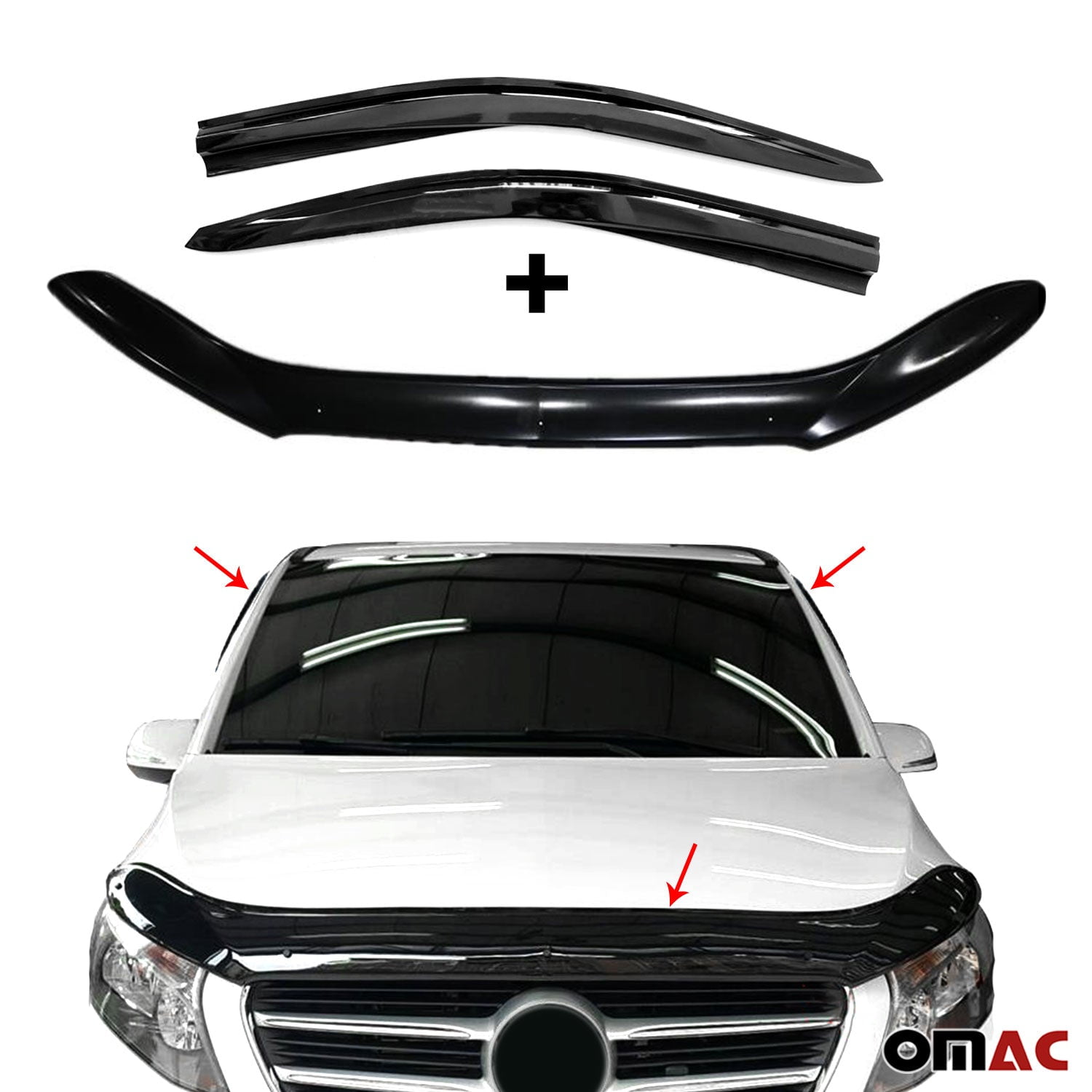 Front Bug Shield Hood Deflector Wind Deflector For Mercedes Vito W447
