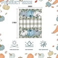 thumbnail image 2 of Autumn Fall Mailbox Cover Magnetic Blue Pumpkin Leaves Checkered Mailbox Wraps Post Letter Box Cover for Garden Yard Home Decor Standard Size 21" x 18", 2 of 6