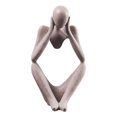 thumbnail image 4 of Thinker Sculpture Figurine Home Statue Modern Bookcase Decor focus, 4 of 9