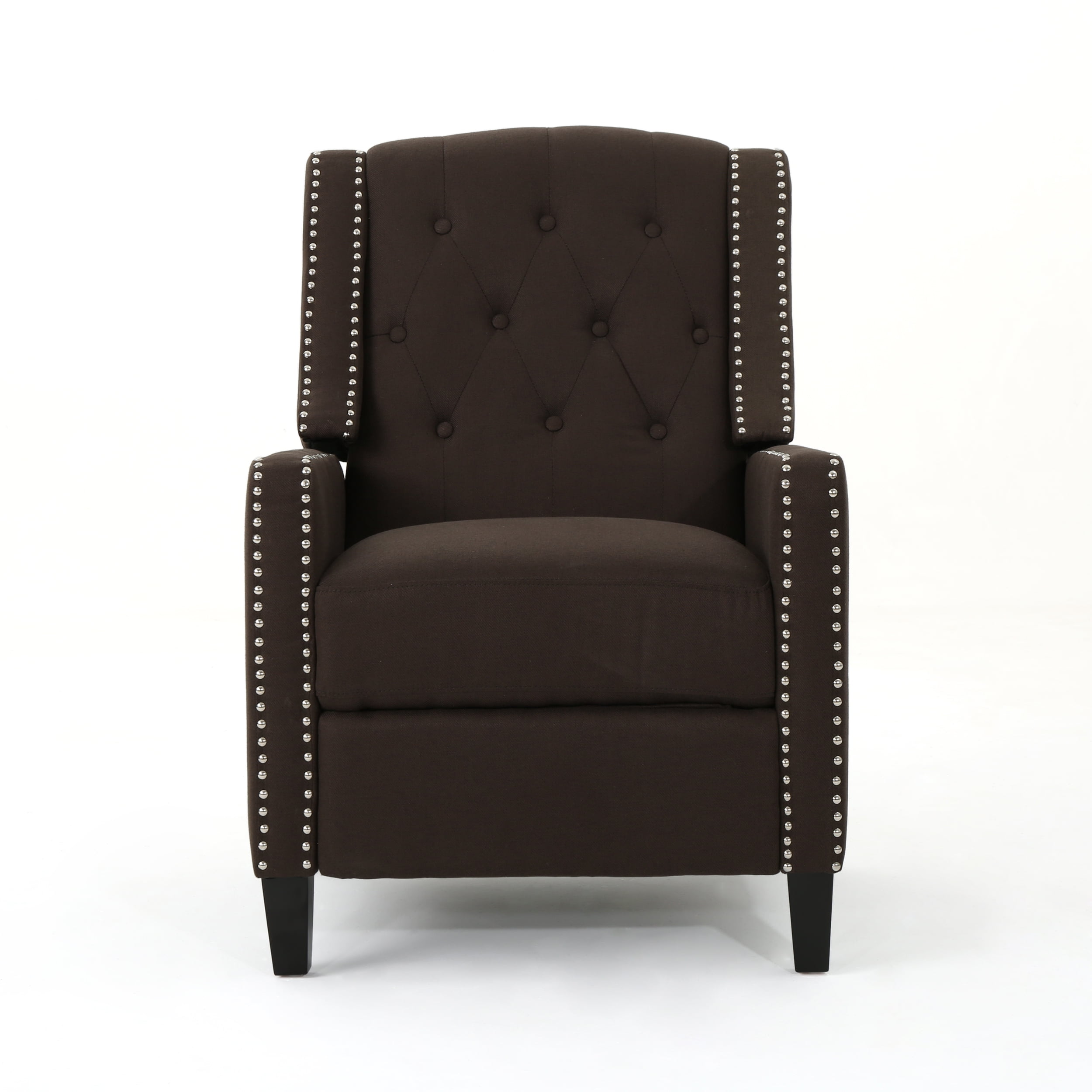 Euroco Classic Coffee Fabric Push Back Chair