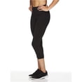 thumbnail image 1 of Pantalones deportivos de compresión Reebok Capri con costuras para mujer, negro, XS, 1 of 6