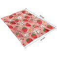 thumbnail image 4 of Pink Strawberry Plants Fruit Blanket,Comfortable Soft Flannel Throw Blanket,All Season,Warm Lightweight Blankets for Sofa Bed Couch Living Room Chair,40"x50"(100x130cm), 4 of 4