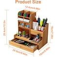 thumbnail image 2 of Organizador de escritorio de madera TUNC gran capacidad bricolaje con cajón color cereza, 2 of 5