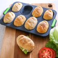 thumbnail image 2 of Temperature Resistant High Grade Food Silicone Mini Baguette Pan, Perforated Design, Non-Stick For Easy Release, Dishwasher Safe, Ideal For Baking Whole Wheat Bread, Baguettes, Hot Dogs, 2 of 7