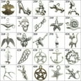 thumbnail image 4 of U8MO Bulk Antique Silver Charms Pendants for Jewelry Making 100 Styles Optional-21# 10pcs pterosaur, 4 of 6