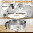 thumbnail image 2 of 10 Inch 304 Stainless Steel Springform Pan With Removable Bottom  Nonstick Round Spring Form Cheesecake 30 Paper Liners, 2 of 7